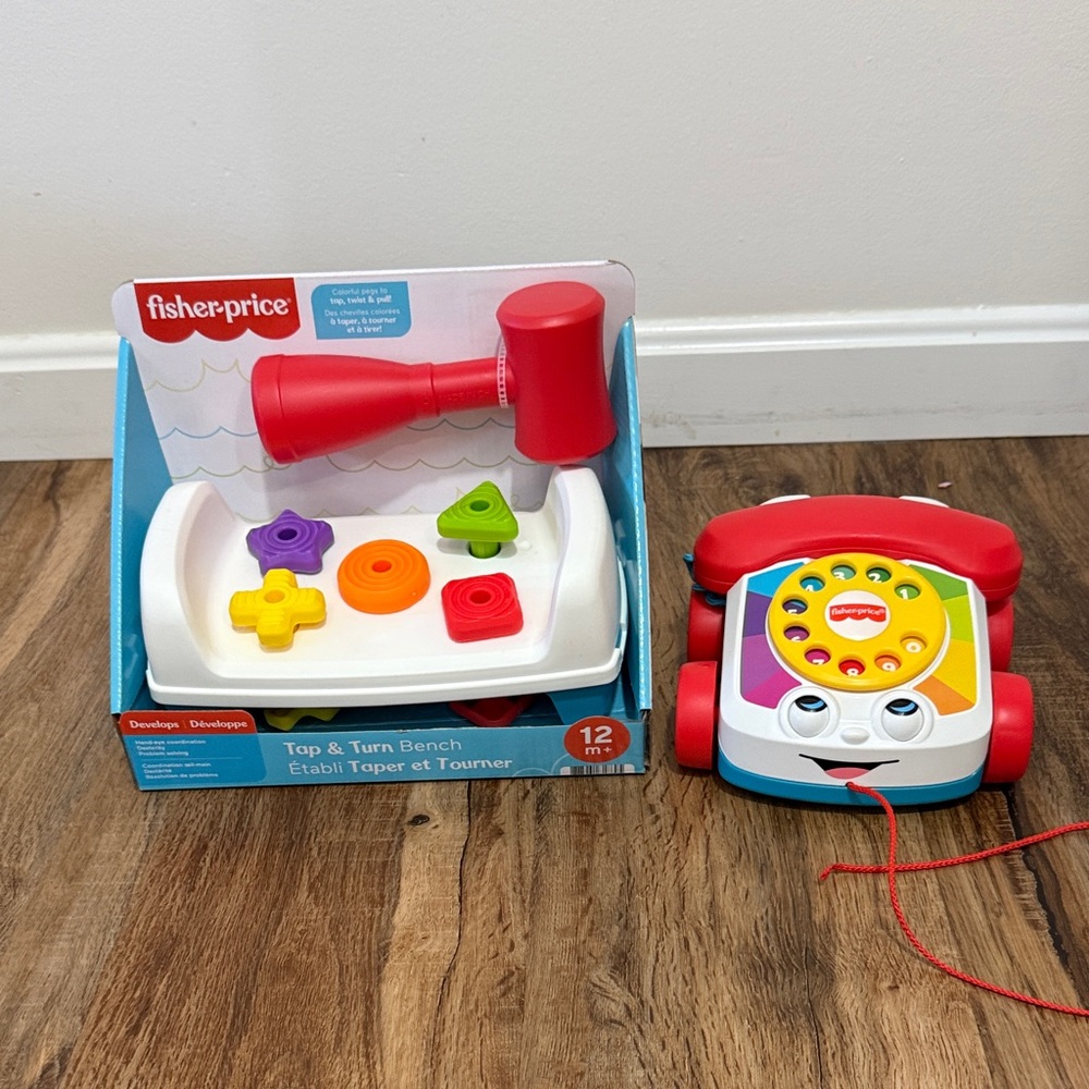 Fisher-Price Tap & Turn Bench &  Chatter Pull Along  Phone